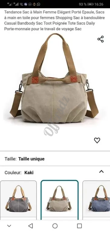 Sac à main en toile pour Femmes